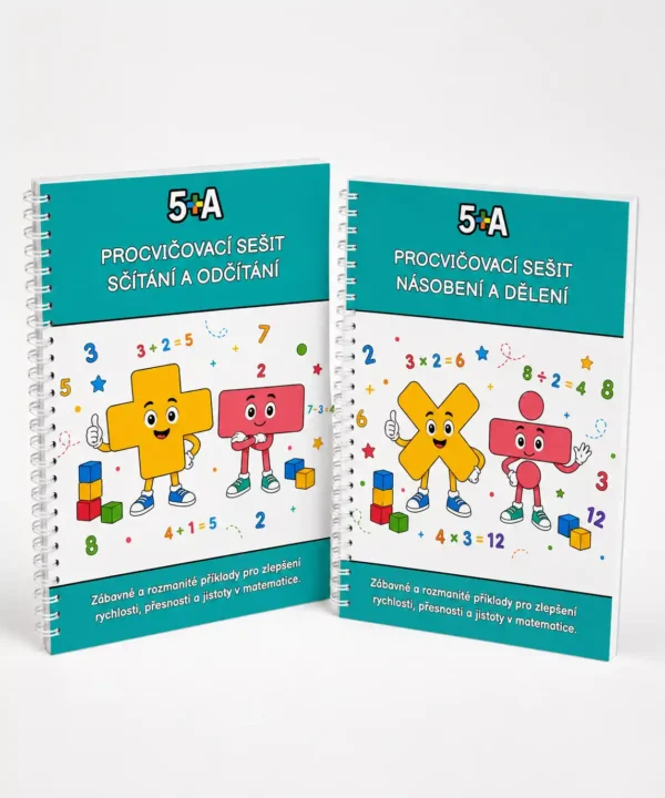 Sada pracovních sešitů Sčítání, odčítání & Násobení, dělení